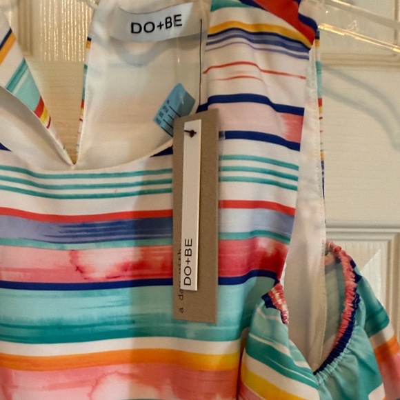 DO+BE Multicolor Striped Kids Dress - Picture 3 of 4